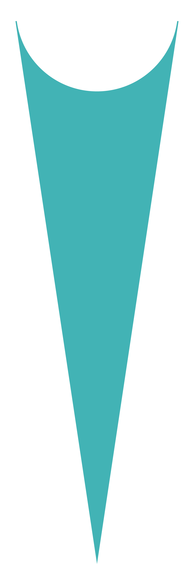 Flowsophie flèche boussole vers le bas turquoise